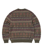 THISISNEVERTHAT THISISNEVERTHAT Fair Isle Knit Sweater Olive Green