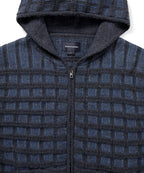 THISISNEVERTHAT THISISNEVERTHAT Textured Knit Zip Hoodie Navy