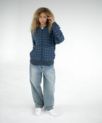 THISISNEVERTHAT THISISNEVERTHAT Textured Knit Zip Hoodie Navy