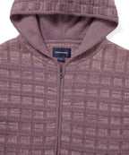 THISISNEVERTHAT THISISNEVERTHAT Textured Knit Zip Hoodie Dusty Pink