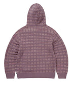THISISNEVERTHAT THISISNEVERTHAT Textured Knit Zip Hoodie Dusty Pink
