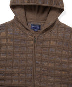 THISISNEVERTHAT THISISNEVERTHAT Textured Knit Zip Hoodie Brown