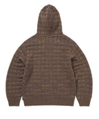 THISISNEVERTHAT THISISNEVERTHAT Textured Knit Zip Hoodie Brown