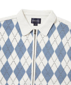THISISNEVERTHAT THISISNEVERTHAT Argyle Zip Knit Cardigan White