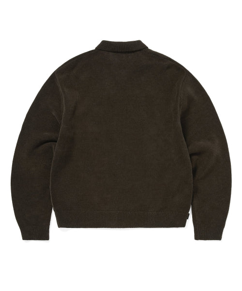 THISISNEVERTHAT THISISNEVERTHAT Argyle Zip Knit Cardigan Brown