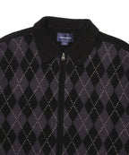 THISISNEVERTHAT THISISNEVERTHAT Argyle Zip Knit Cardigan Black