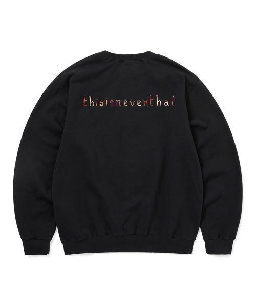 THISISNEVERTHAT THISISNEVERTHAT THAT Embroidered Crewneck Black