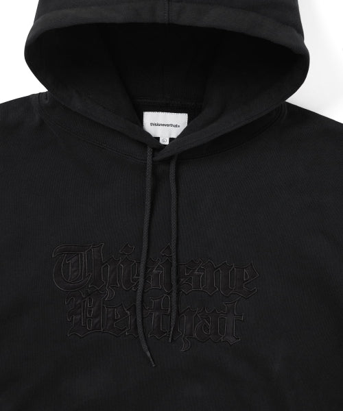 THISISNEVERTHAT THISISNEVERTHAT Old English Logo Hoodie Black