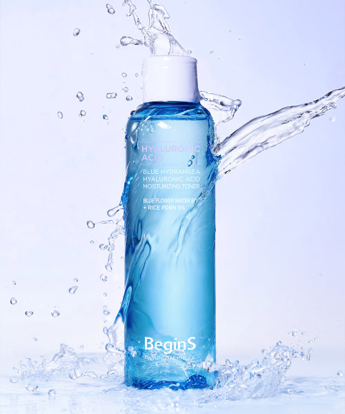 BEGINS Blue Hydrangea Hyaluronic Acid Moisture Toner 300ml (5ml of Hyaluronic Acid Moisture Cream provided)