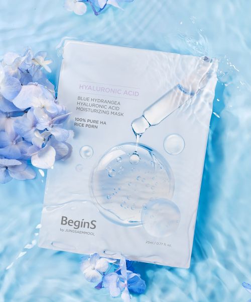 beginsbyjsm Blue Hydrangea Hyaluronic Acid Moisturizing Mask 5 sheets (5ml Hyaluronic Acid Moisturiz