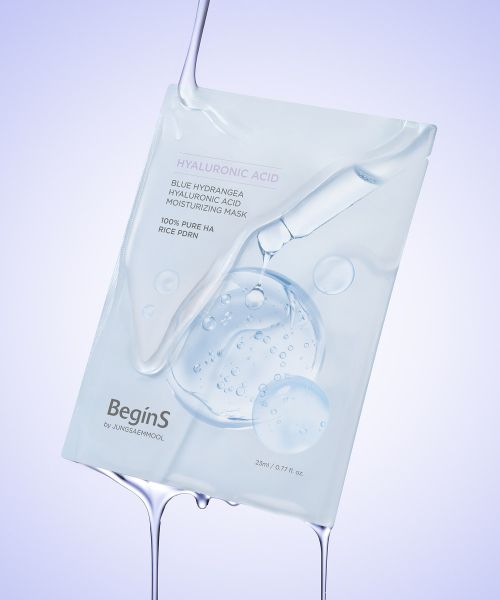 beginsbyjsm Blue Hydrangea Hyaluronic Acid Moisturizing Mask 5 sheets (5ml Hyaluronic Acid Moisturiz