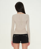 MUSINSA STANDARD WOMAN MUSINSA STANDARD WOMAN Women's T-Shirt Halter String [Mushroom]