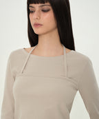 MUSINSA STANDARD WOMAN MUSINSA STANDARD WOMAN Women's T-Shirt Halter String [Mushroom]
