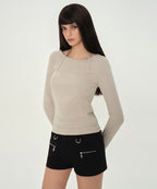 MUSINSA STANDARD WOMAN MUSINSA STANDARD WOMAN Women's T-Shirt Halter String [Mushroom]