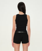 MUSINSA STANDARD WOMAN MUSINSA STANDARD WOMAN Women's Henley Neck Tank Top Black