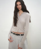 MUSINSA STANDARD WOMAN MUSINSA STANDARD WOMAN Women's Cardigan Light Warm Gray