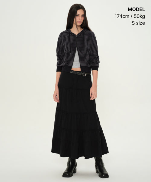 MUSINSA STANDARD WOMAN MUSINSA STANDARD WOMAN Jersey Tiered Long Skirt (Size M)