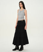 MUSINSA STANDARD WOMAN MUSINSA STANDARD WOMAN Jersey Tiered Long Skirt (Size M)
