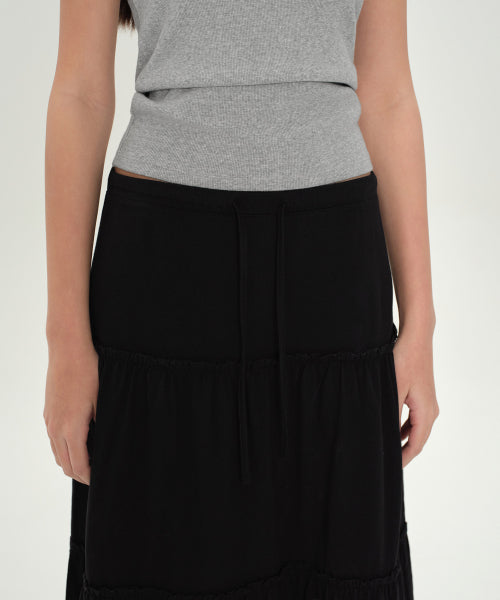 MUSINSA STANDARD WOMAN MUSINSA STANDARD WOMAN Jersey Tiered Long Skirt (Size M)