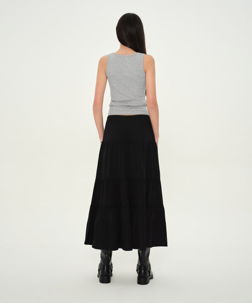 MUSINSA STANDARD WOMAN MUSINSA STANDARD WOMAN Jersey Tiered Long Skirt (Size M)