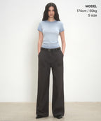 MUSINSA STANDARD WOMAN MUSINSA STANDARD WOMAN T-Shirt Slim Fit [Dusty Blue]