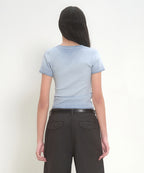 MUSINSA STANDARD WOMAN MUSINSA STANDARD WOMAN T-Shirt Slim Fit [Dusty Blue]