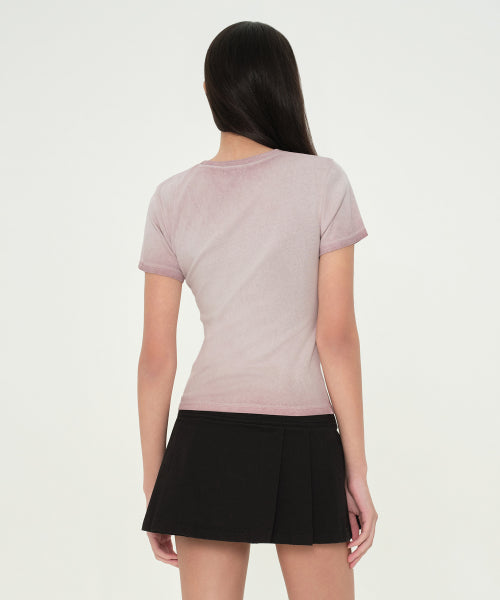 MUSINSA STANDARD WOMAN MUSINSA STANDARD WOMAN T-Shirt Slim Crew Neck [Smoke Pink] (Size S)