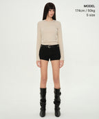 MUSINSA STANDARD WOMAN MUSINSA STANDARD WOMAN T-Shirt Slim Crew Neck Long Sleeve [Dusty Cream]