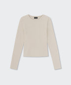 MUSINSA STANDARD WOMAN MUSINSA STANDARD WOMAN T-Shirt Slim Crew Neck Long Sleeve [Dusty Cream]