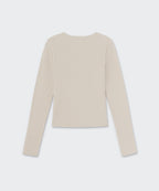 MUSINSA STANDARD WOMAN MUSINSA STANDARD WOMAN T-Shirt Slim Crew Neck Long Sleeve [Dusty Cream]