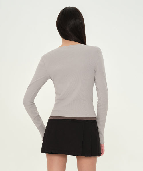 MUSINSA STANDARD WOMAN MUSINSA STANDARD WOMAN T-Shirt Ash Gray