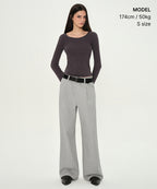 MUSINSA STANDARD WOMAN MUSINSA STANDARD WOMAN T-Shirt Charcoal Gray