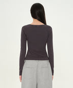 MUSINSA STANDARD WOMAN MUSINSA STANDARD WOMAN T-Shirt Charcoal Gray