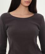 MUSINSA STANDARD WOMAN MUSINSA STANDARD WOMAN T-Shirt Charcoal Gray