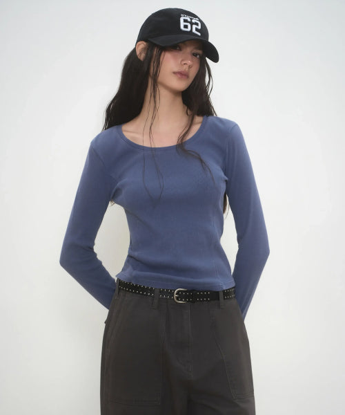 MUSINSA STANDARD WOMAN MUSINSA STANDARD WOMAN T-Shirt Dusty Blue
