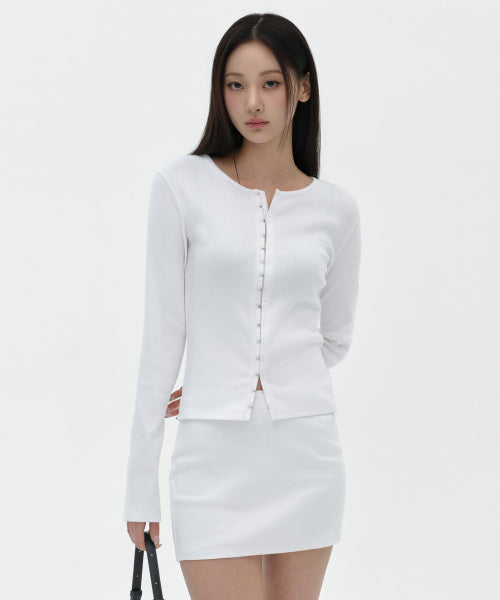 MUSINSA STANDARD WOMAN MUSINSA STANDARD WOMAN Cardigan Slim Hook