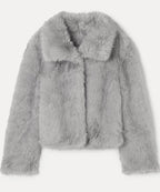 MIXXO MIXXO Short Jacket with Faux Fur