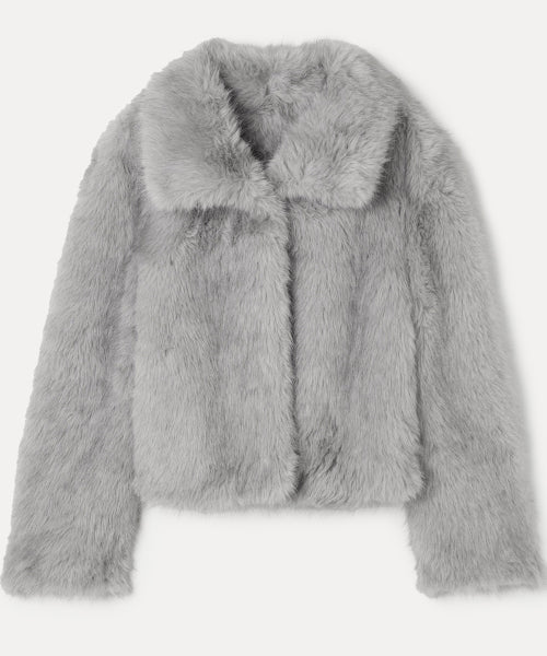 MIXXO MIXXO Short Jacket with Faux Fur