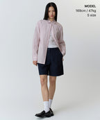 MUSINSA STANDARD WOMAN MUSINSA STANDARD WOMAN Women's Striped Relaxed Poplin Shirt [Rose Water]