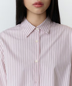 MUSINSA STANDARD WOMAN MUSINSA STANDARD WOMAN Women's Striped Relaxed Poplin Shirt [Rose Water]
