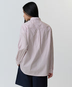 MUSINSA STANDARD WOMAN MUSINSA STANDARD WOMAN Women's Striped Relaxed Poplin Shirt [Rose Water]