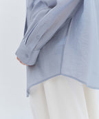 MUSINSA STANDARD WOMAN MUSINSA STANDARD WOMAN Oversized Crinkle Silky Shirt [Blue Gray]