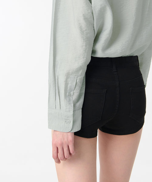MUSINSA STANDARD WOMAN MUSINSA STANDARD WOMAN Oversized Crinkle Silky Shirt Mint Gray