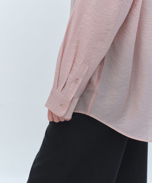 MUSINSA STANDARD WOMAN MUSINSA STANDARD WOMAN Oversized Crinkle Silky Shirt [Indian Pink]