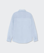 MUSINSA STANDARD WOMAN MUSINSA STANDARD WOMAN Women's Relaxed Striped Sheer Shirt (Sky Blue)