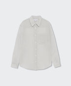 MUSINSA STANDARD WOMAN MUSINSA STANDARD WOMAN Women's Relaxed Striped Sheer Shirt (Light Gray)
