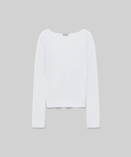 MUSINSA STANDARD WOMAN MUSINSA STANDARD WOMAN Women's Knitwear V-Neck Sheer Knit [White]