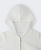 MUSINSA STANDARD WOMAN MUSINSA STANDARD WOMAN Women's Knit Zip-up Slim Hooded (Ivory)