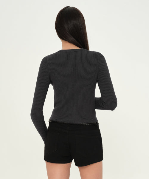 MUSINSA STANDARD WOMAN MUSINSA STANDARD WOMAN Women's Knit Zip-up [Dark Gray] (Size)