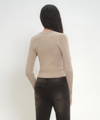MUSINSA STANDARD WOMAN MUSINSA STANDARD WOMAN Women's Knit Zip-up Greyish Beige